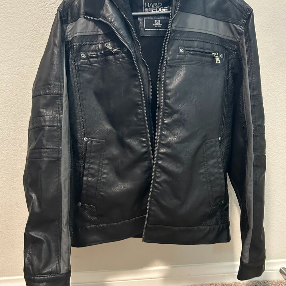 Men's Hard Edge Faux Leather Jacket